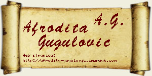 Afrodita Gugulović vizit kartica